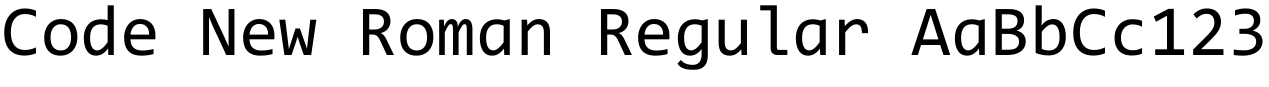 Code New Roman