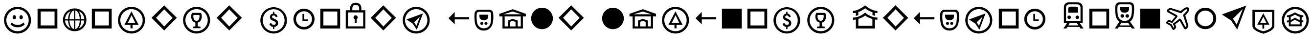 Japanese Travel Guide Dingbats